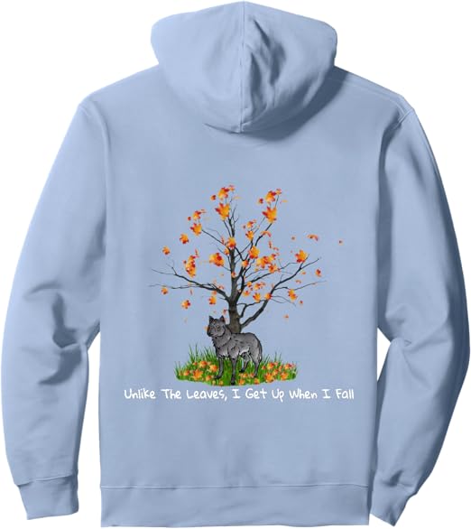 Fallen Leaves - Carolina Blue Hoodie