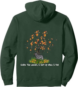 Fallen Leaves - Dark Green Hoodie