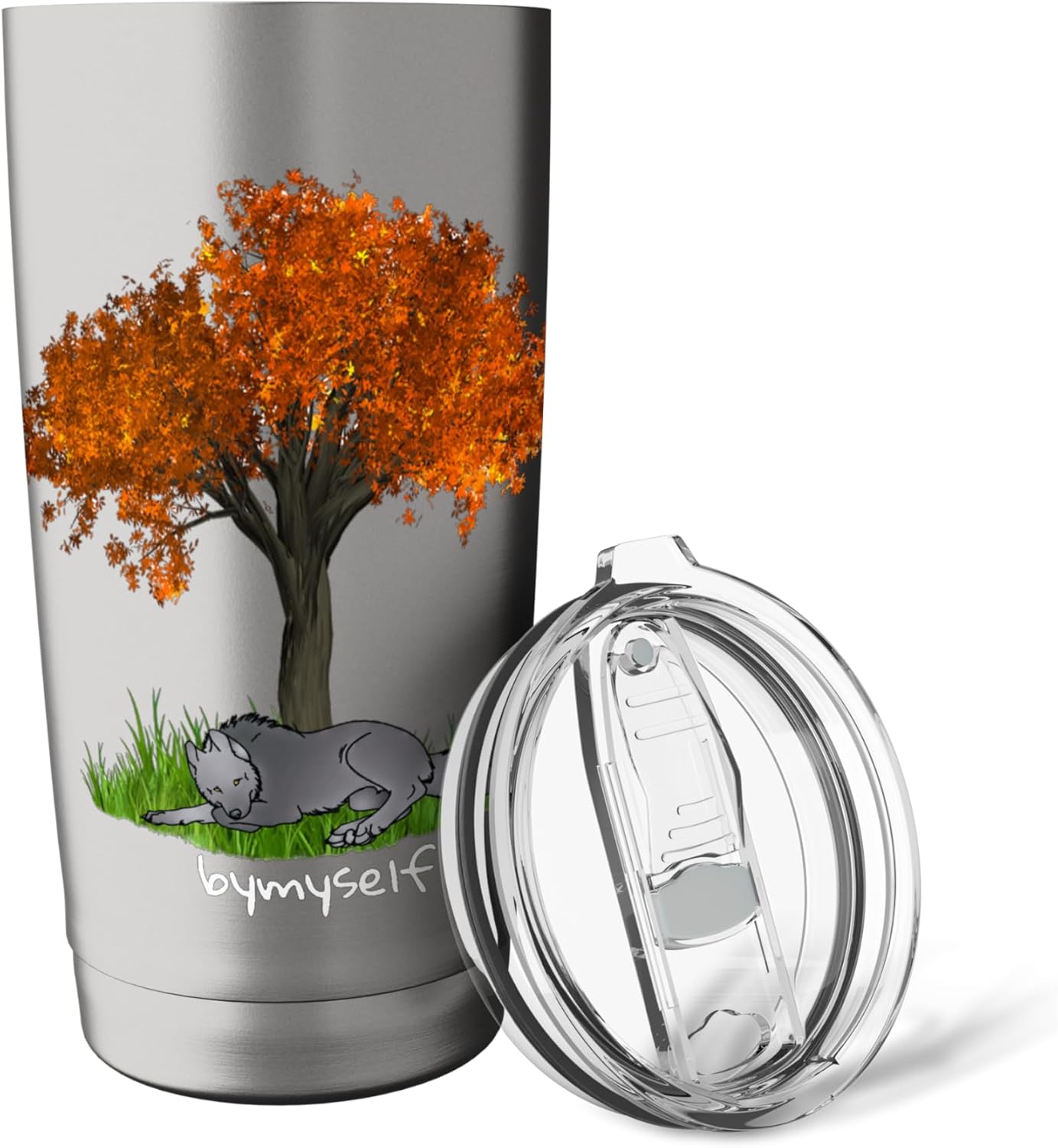 Fallen Leaves - Brushed Steel Tumbler