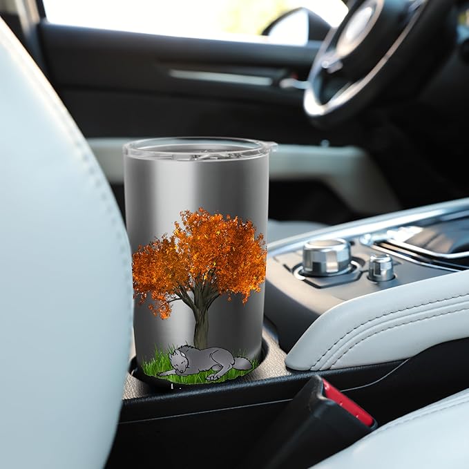 Fallen Leaves - Brushed Steel Tumbler