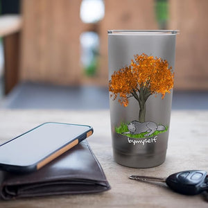 Fallen Leaves - Brushed Steel Tumbler