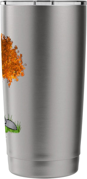 Fallen Leaves - Brushed Steel Tumbler