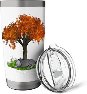 Fallen Leaves - White Tumbler