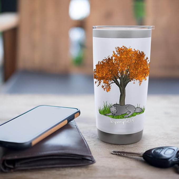 Fallen Leaves - White Tumbler