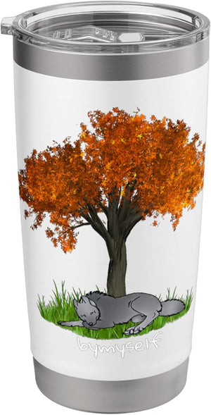 Fallen Leaves - White Tumbler