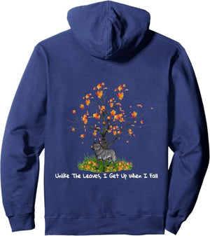 Fallen Leaves - Navy Blue Hoodie