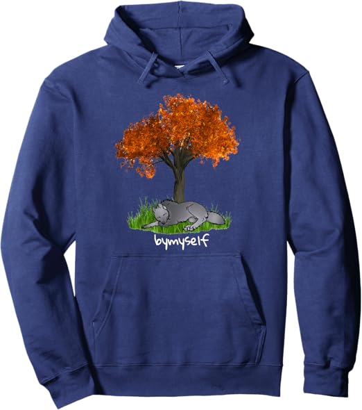 Fallen Leaves - Navy Blue Hoodie